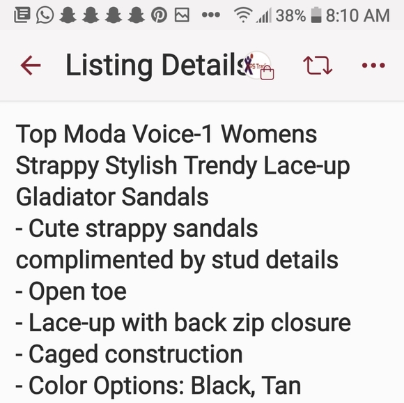 🌹 Top Moda Strappy gladiator sandals - Picture 4 of 5